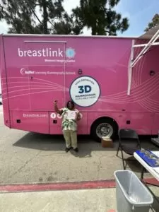 women smiling after free mammogram